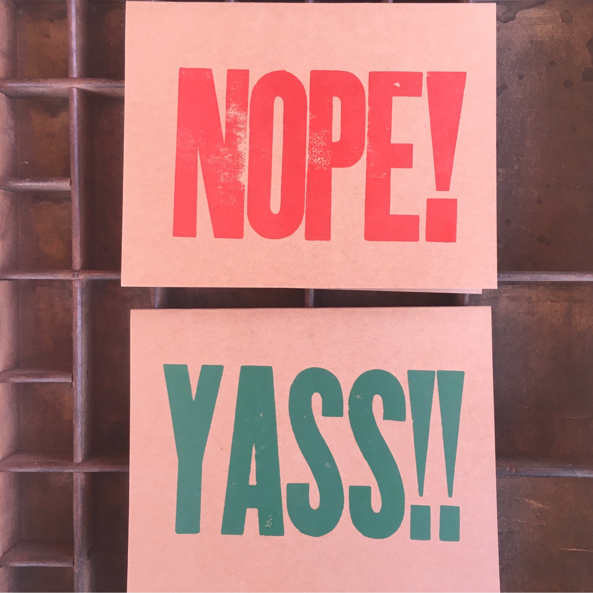 Yass/Nope 2-pack cards